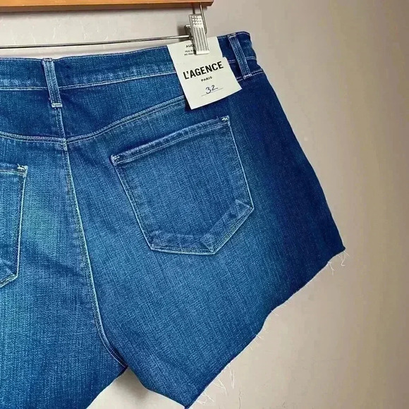 L'AGENCE Audrey Cutoff Denim Shorts DAYTONA Size 32 - Picture 5 of 10